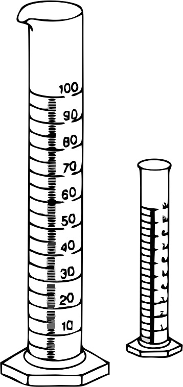 empty graduated cylinder drawing